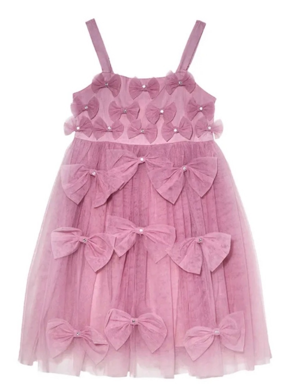 Tutu Du Monde Pink Tulle Bow-Appliqué Party Dress